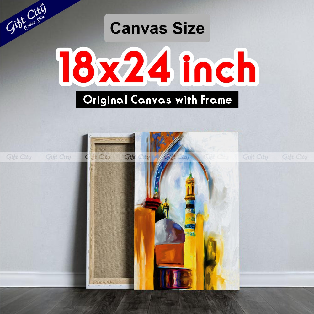 Islamic Art Mosque Digital Islamic Canvas Wall Hanging Painting - Gift City