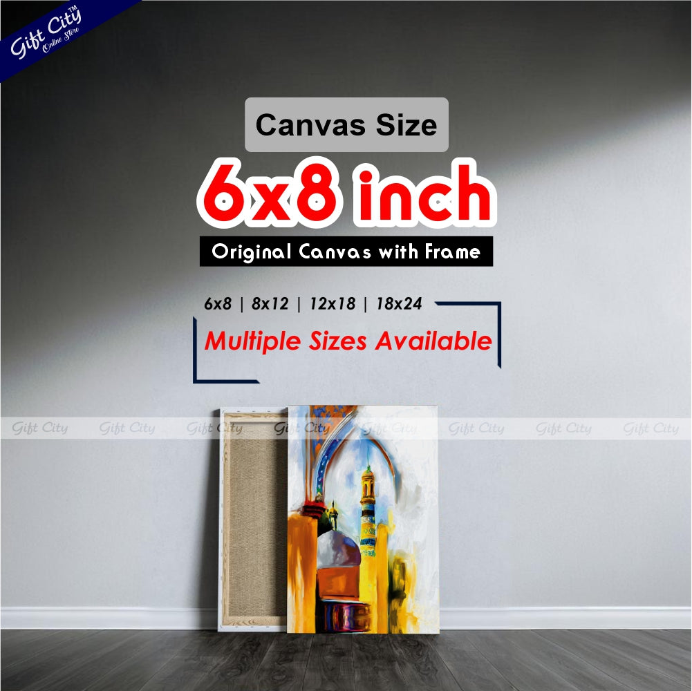 Islamic Art Mosque Digital Islamic Canvas Wall Hanging Painting - Gift City