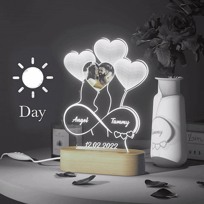 Customizable 3d illusion Acrylic Lamp, 3D Light Lamp Birthday Gift - Customize Table Lamp Gift City Online Store
