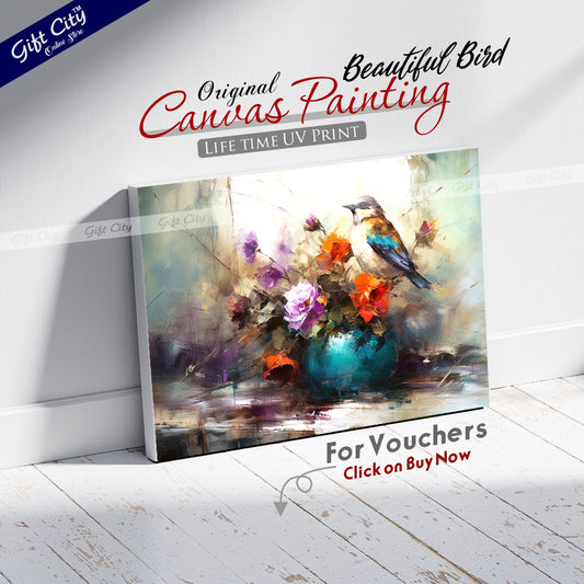 Gift City Presents Colorful Digital Canvas Painting with Frame - Wall Art for Home Decor Multiple Sizes Wall Hanging