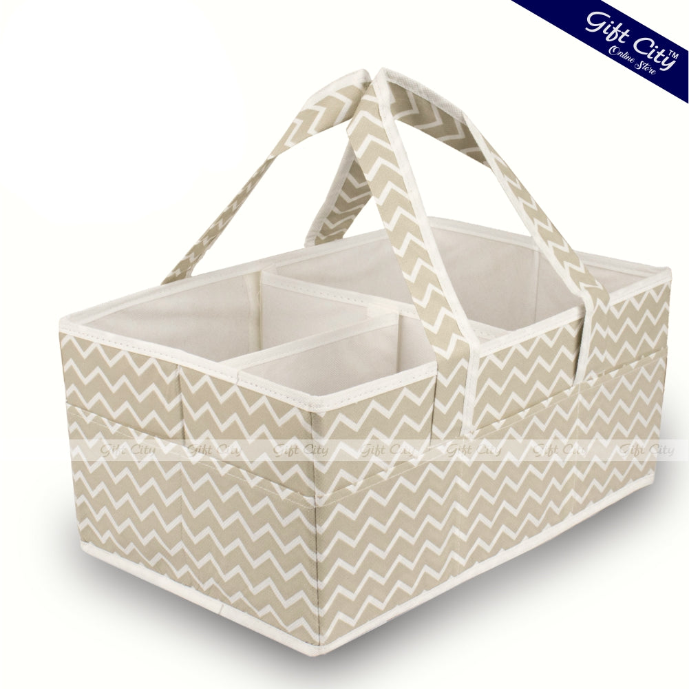 Gift City Presents Foldable Baby Diaper Caddy Organizer with Multi Pockets and Flexible Compartments