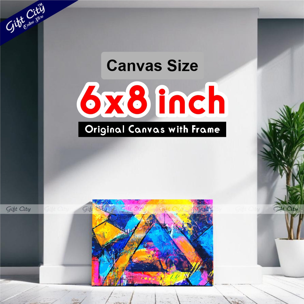 Abstract Doodle Art Canvas Painting - Gift City