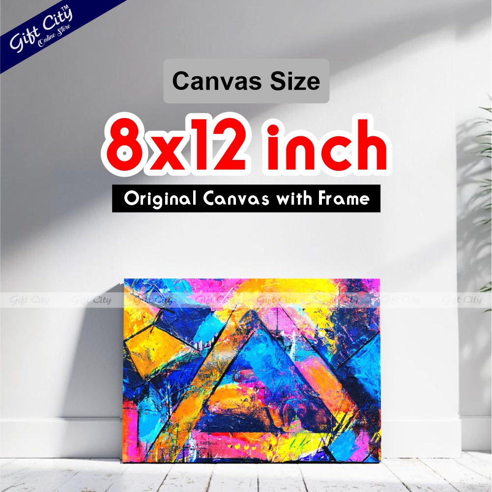 Abstract Doodle Art Canvas Painting - Gift City