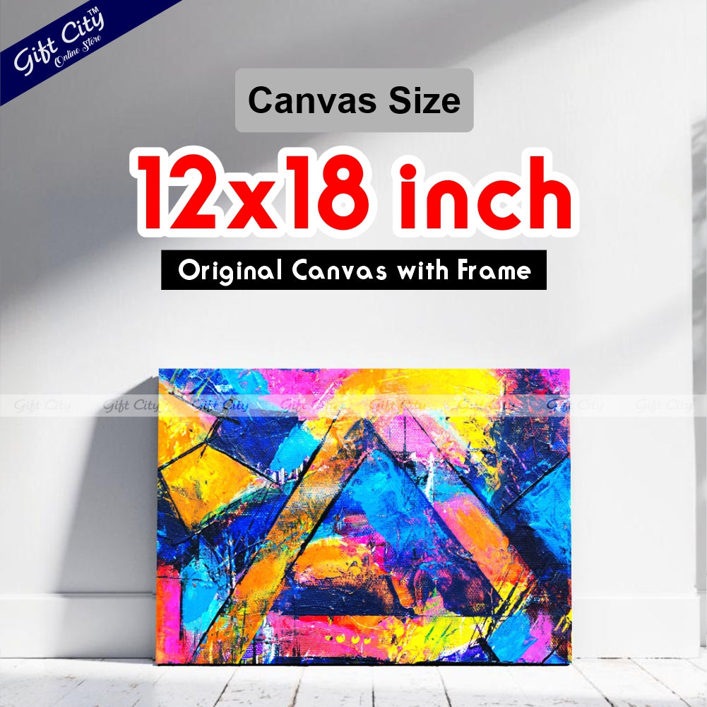 Abstract Doodle Art Canvas Painting - Gift City