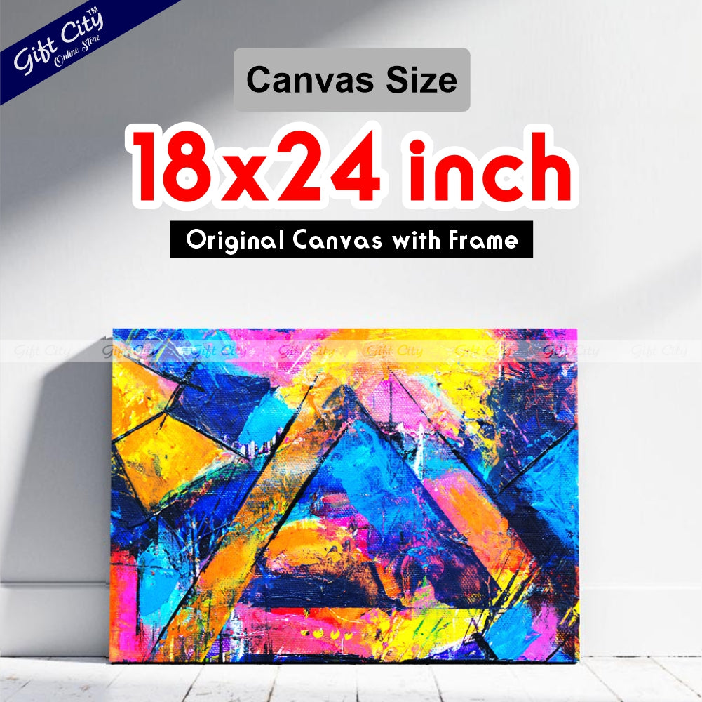 Abstract Doodle Art Canvas Painting - Gift City