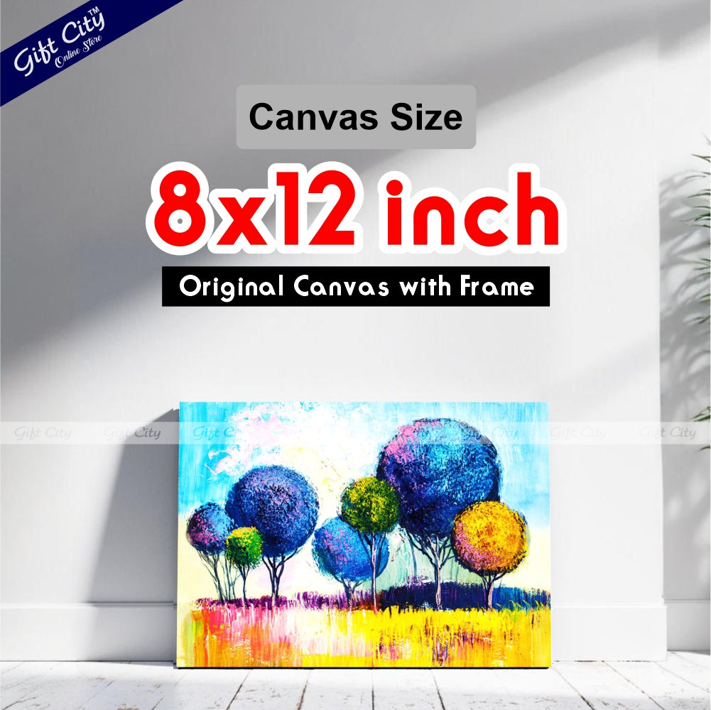 Abstract Rainbow Trees Painting - Gift City