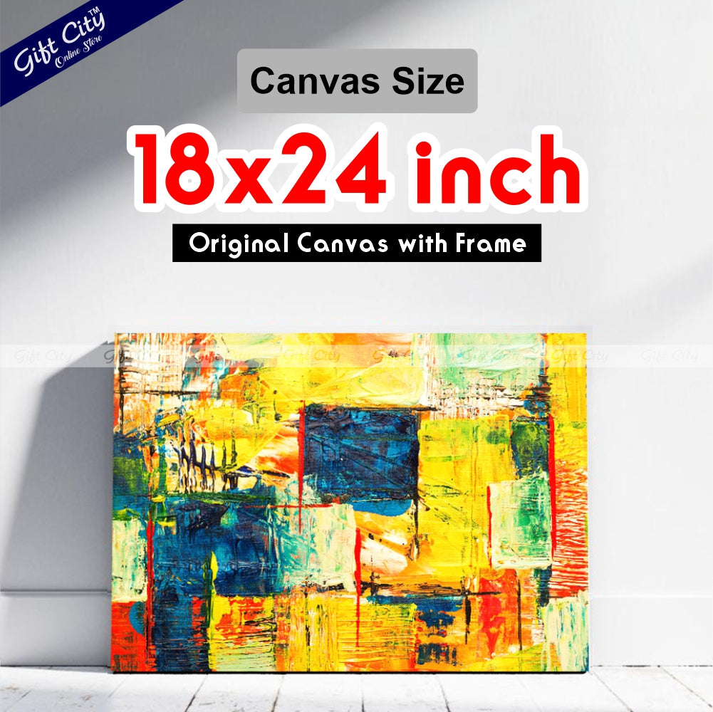 Acrylic Abstract Art Canvas Painting - Gift City