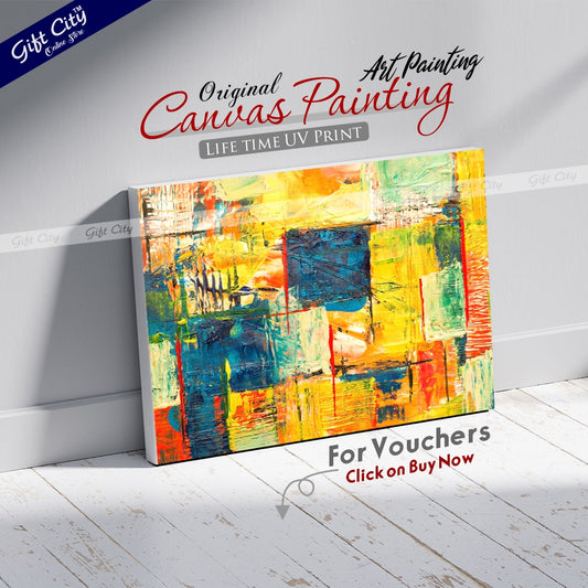 Acrylic Abstract Art Canvas Painting - Gift City