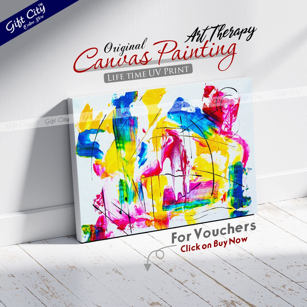 Art Therapy Abstract Canvas Painting - Gift City