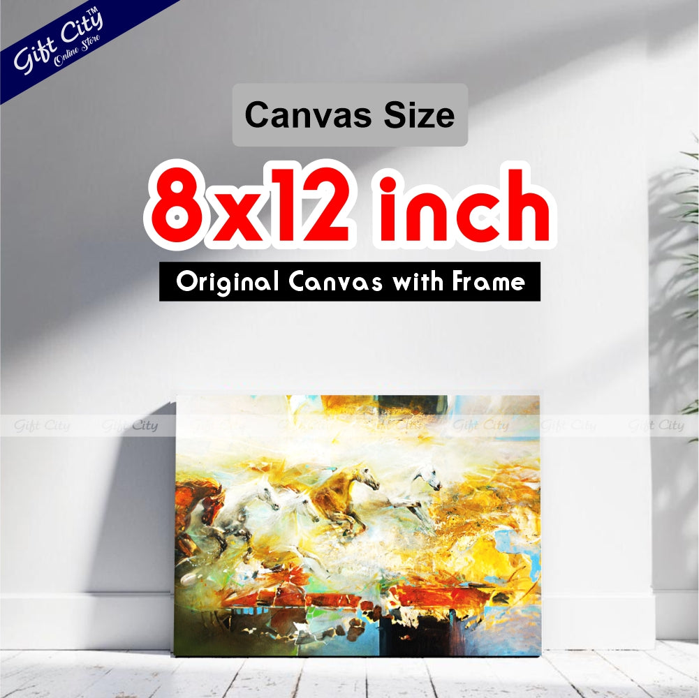 Beautiful Art Of Horses Canvas Painting Digital Art for Home Décor - Gift City