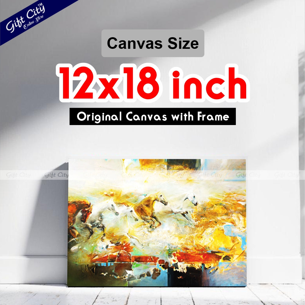 Beautiful Art Of Horses Canvas Painting Digital Art for Home Décor - Gift City