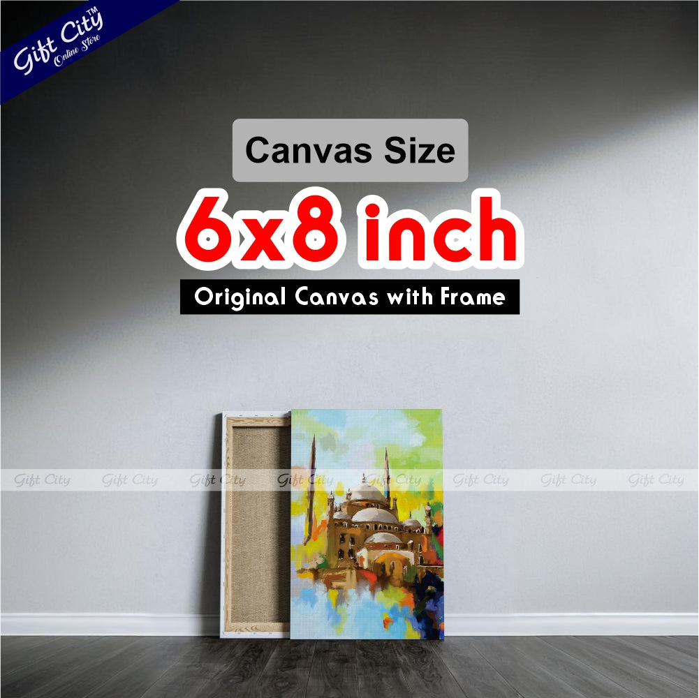 Beautiful Mosque Art Islamic Canvas Wall Hanging Painting Digital Art for Home Décor - Gift City