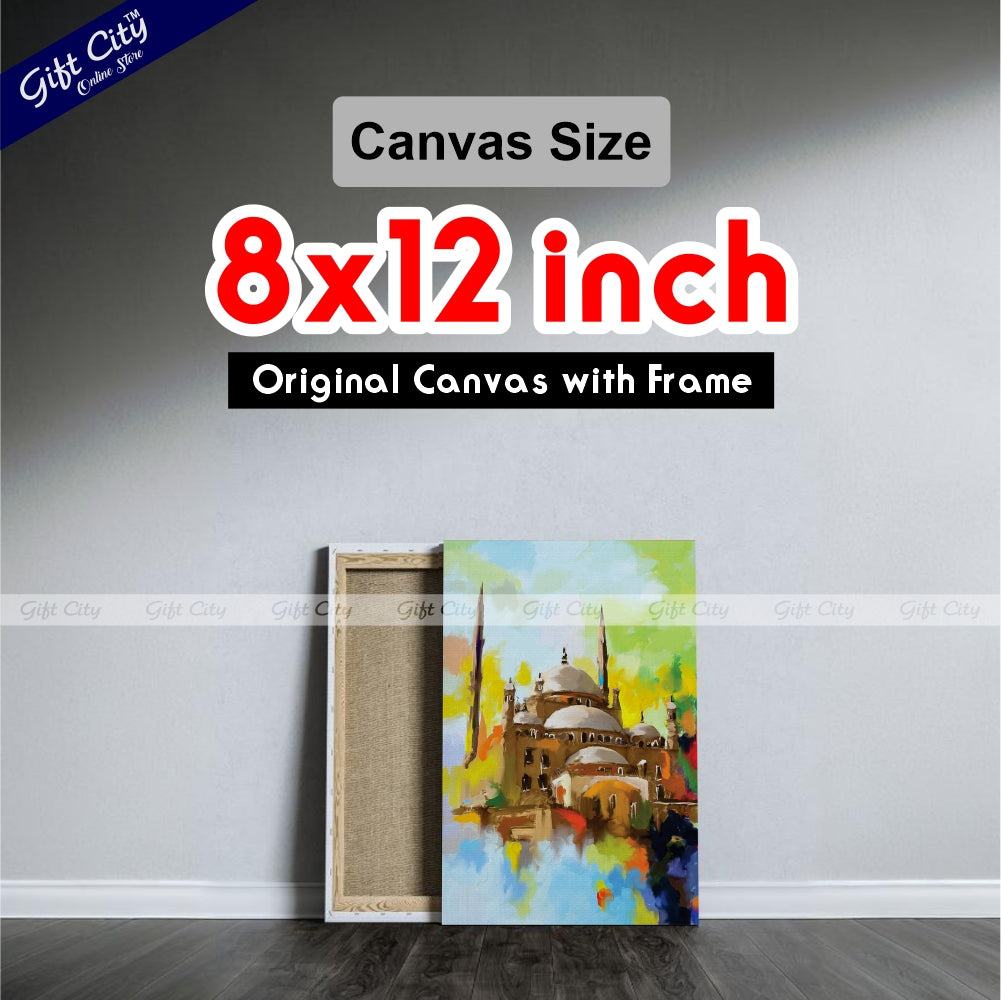 Beautiful Mosque Art Islamic Canvas Wall Hanging Painting Digital Art for Home Décor - Gift City