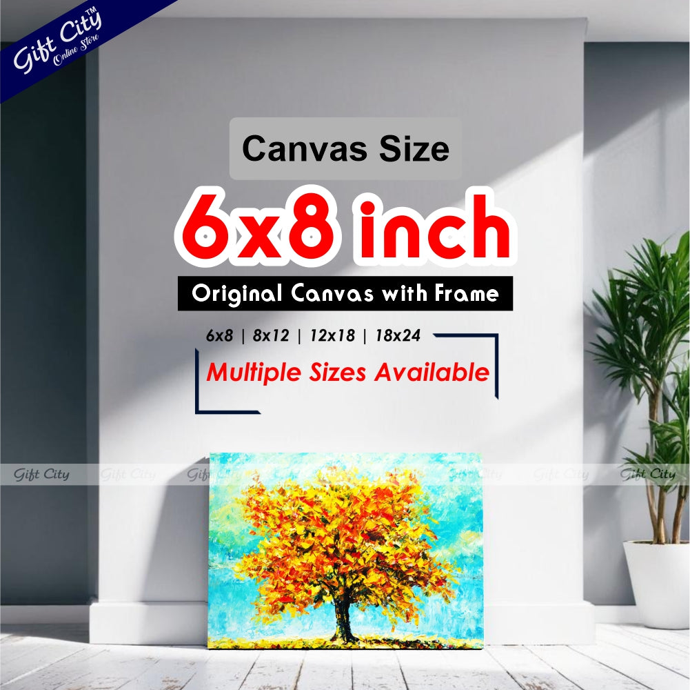Beautiful Tree Art Canvas Painting Digital Art for Home Décor - Gift City