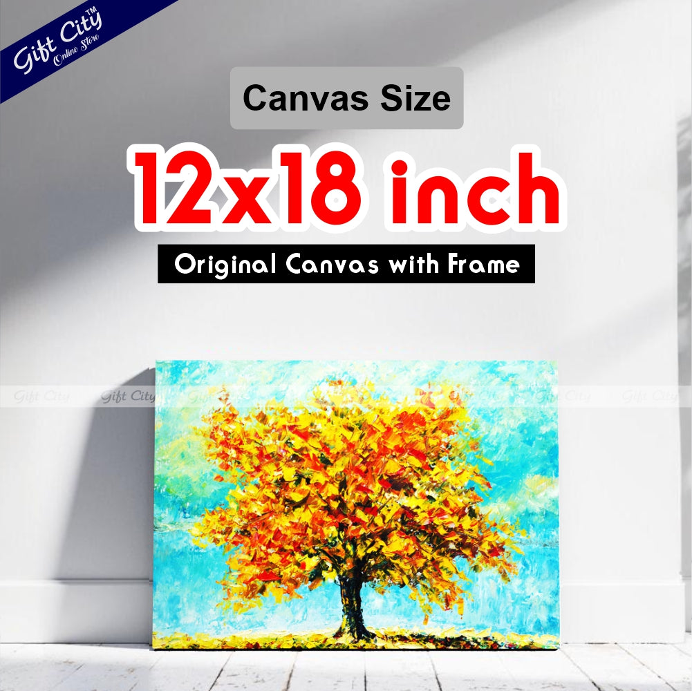 Beautiful Tree Art Canvas Painting Digital Art for Home Décor - Gift City
