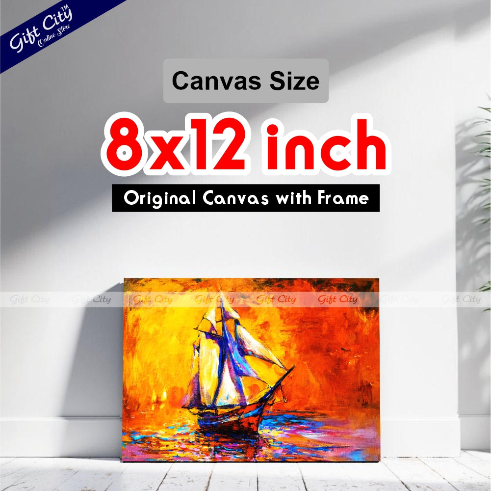 Beautiful Yacht Canvas Painting - Gift City