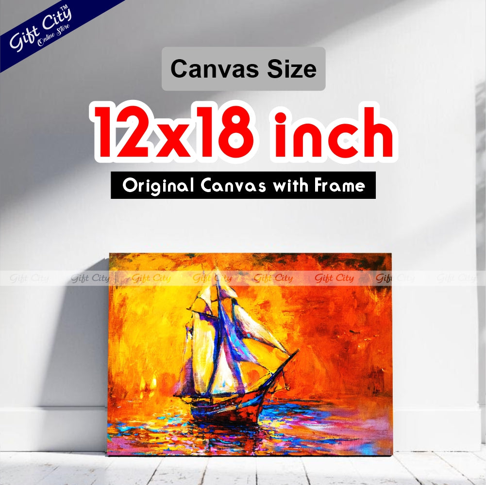 Beautiful Yacht Canvas Painting - Gift City