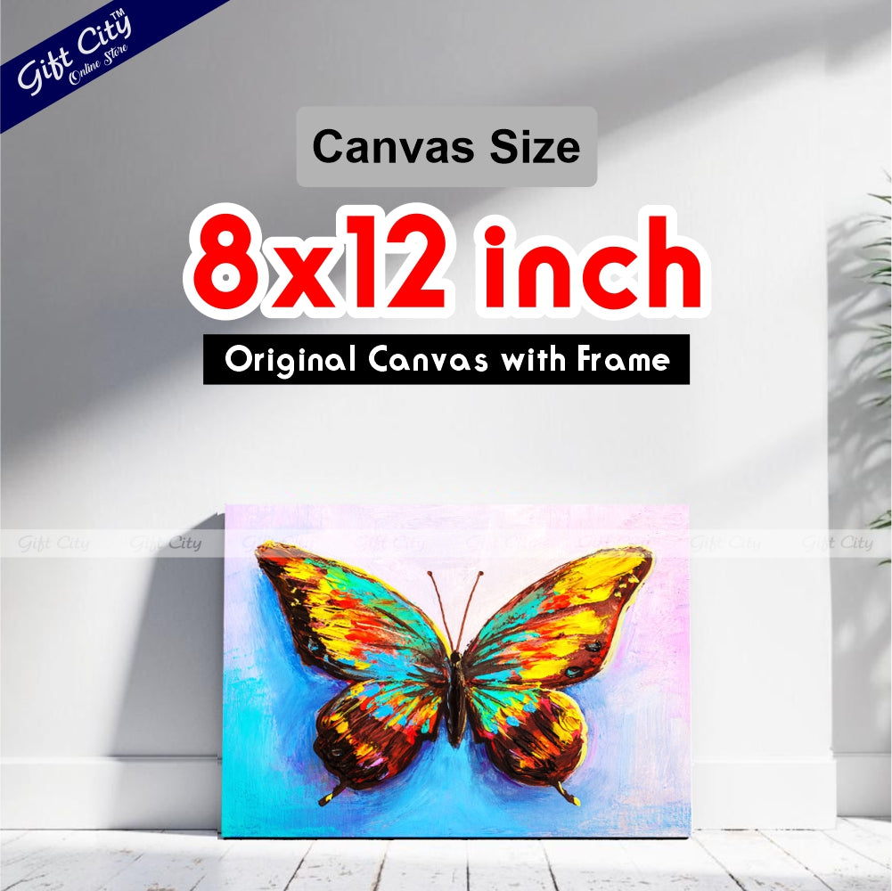 Colorful Butterfly Digital Canvas Painting - Gift City