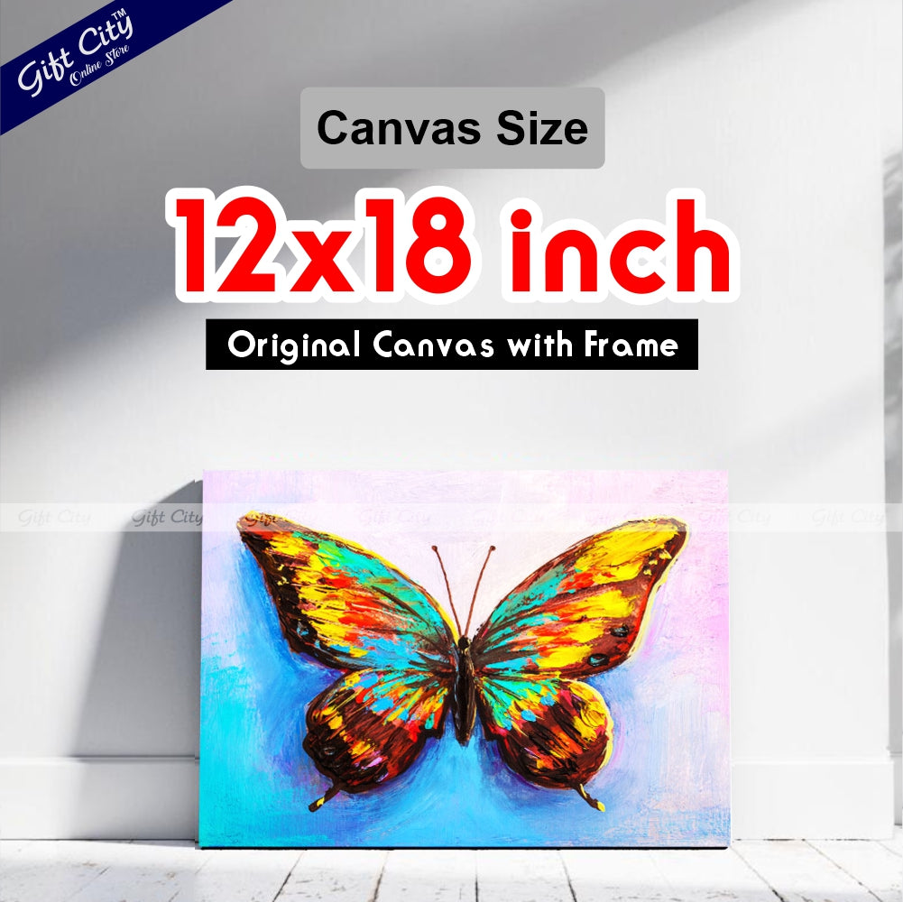 Colorful Butterfly Digital Canvas Painting - Gift City
