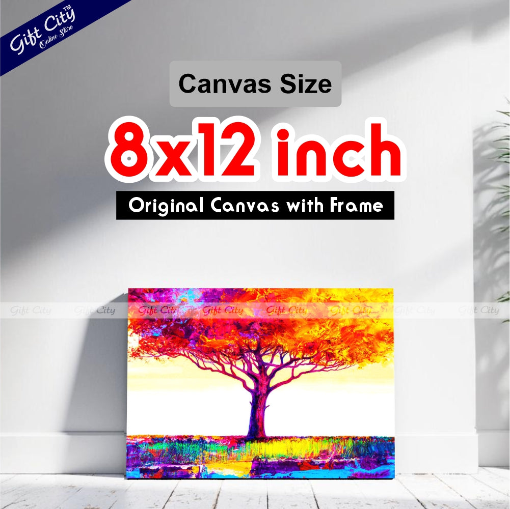 Colorful Abstract Tree Canvas Painting - Gift City