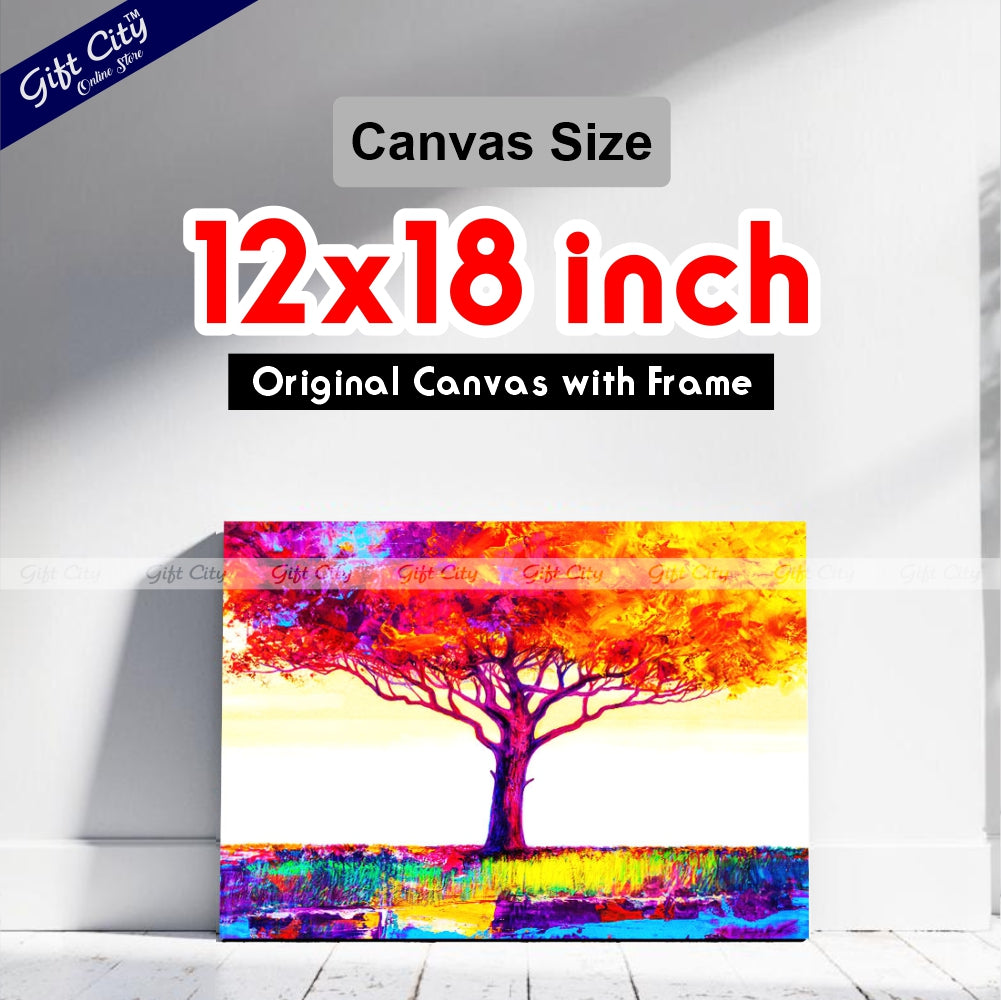 Colorful Abstract Tree Canvas Painting - Gift City