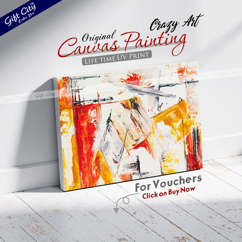 Crazy Abstract Art Canvas Painting - Gift City