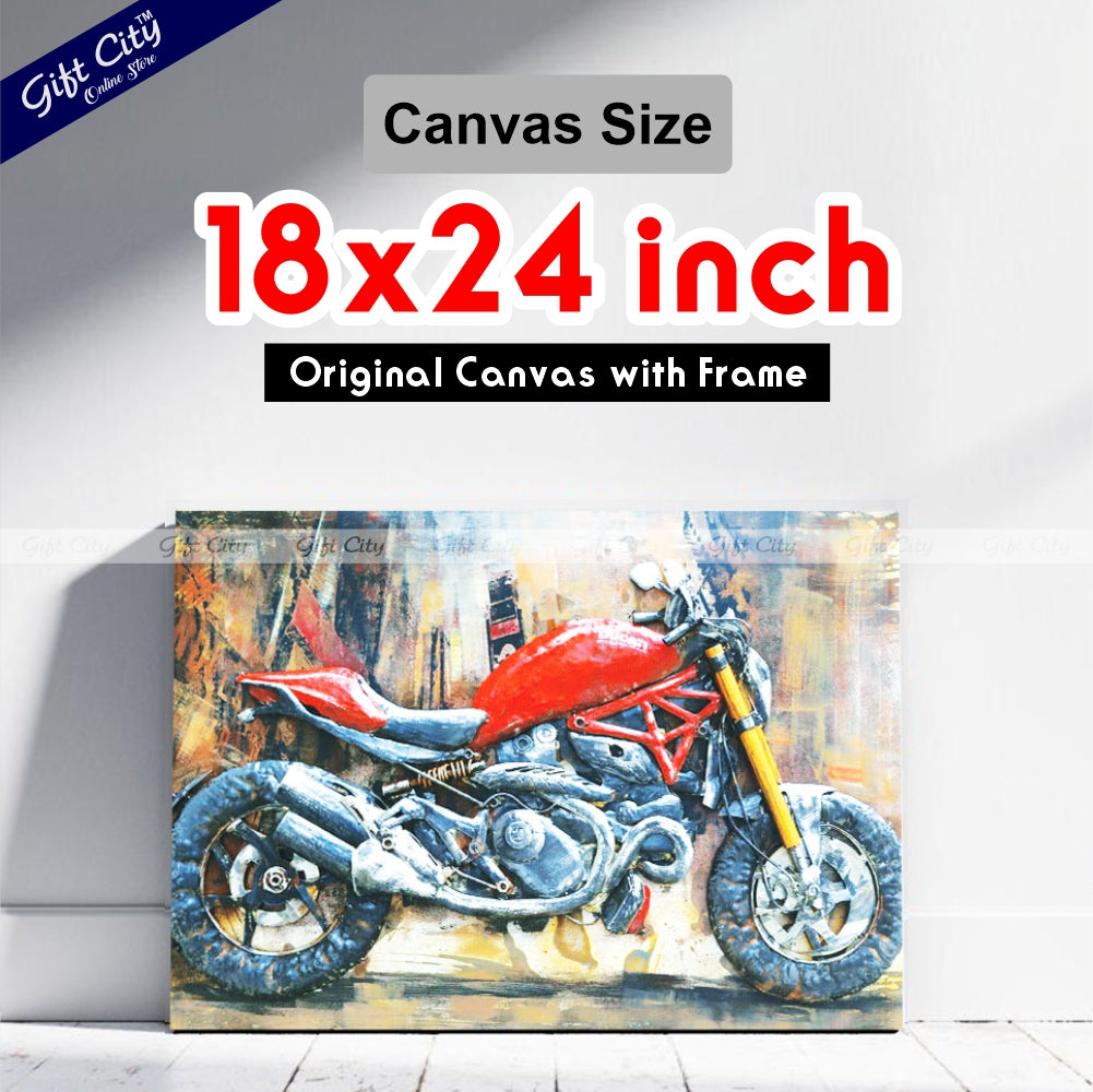 Ducati In City Art Canvas Painting Digital Art for Home Décor - Gift City