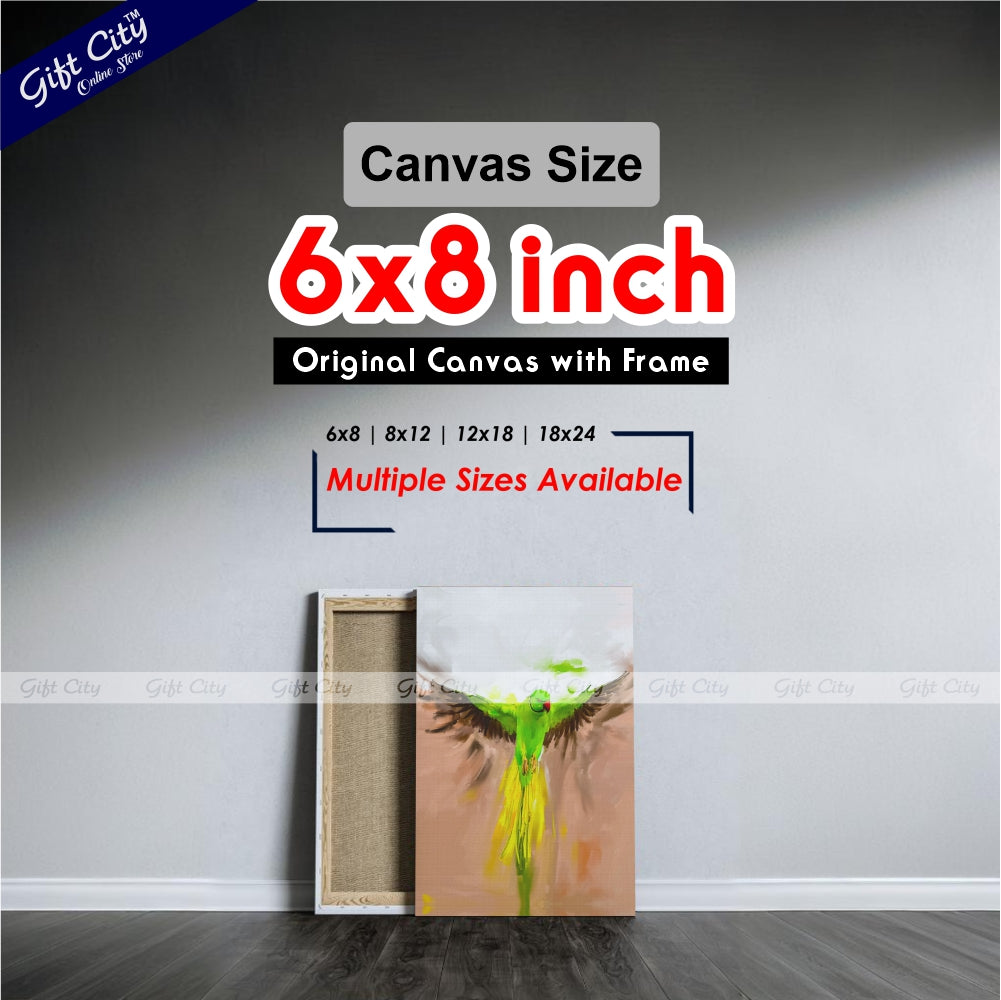 Flying Parrot Art Canvas Painting - Gift City