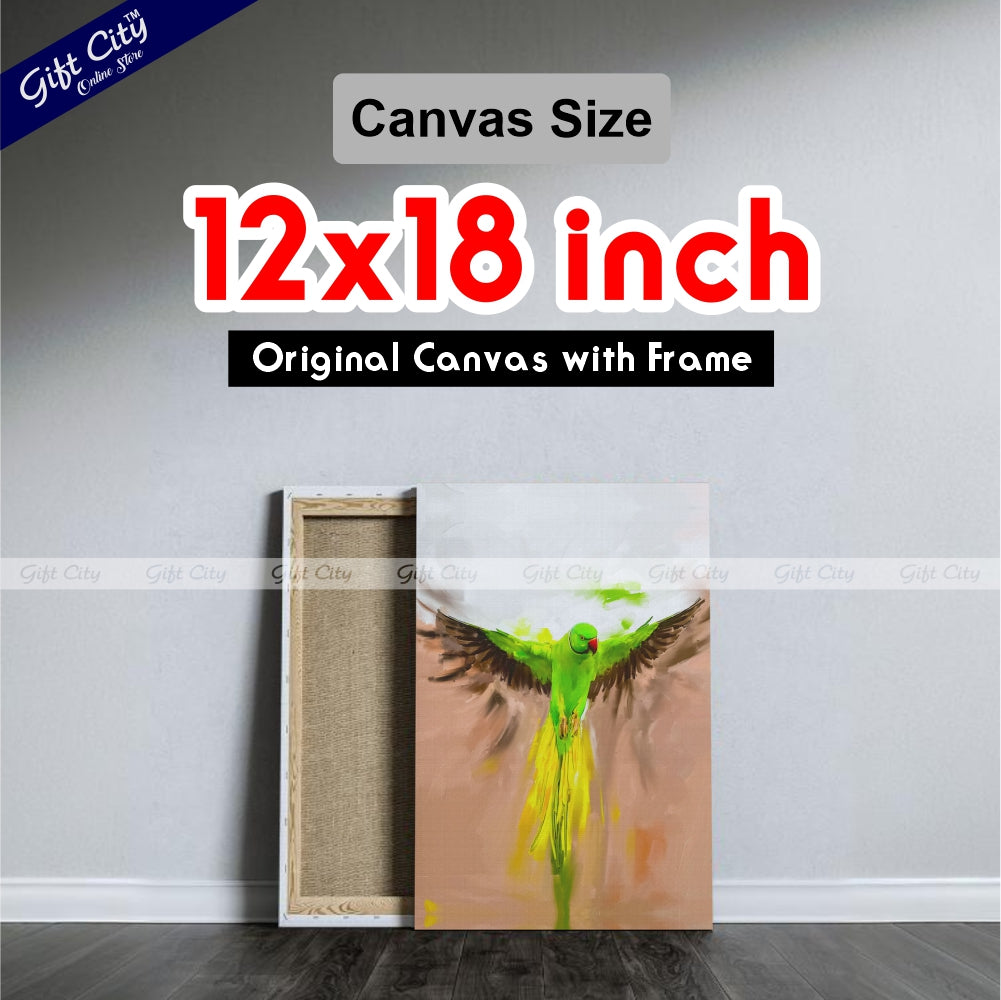 Flying Parrot Art Canvas Painting - Gift City