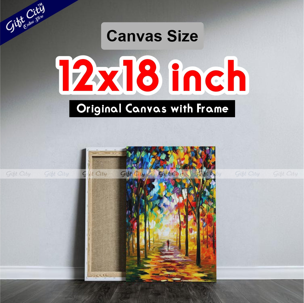 Forest Palette Knife Oil Painting - Gift City