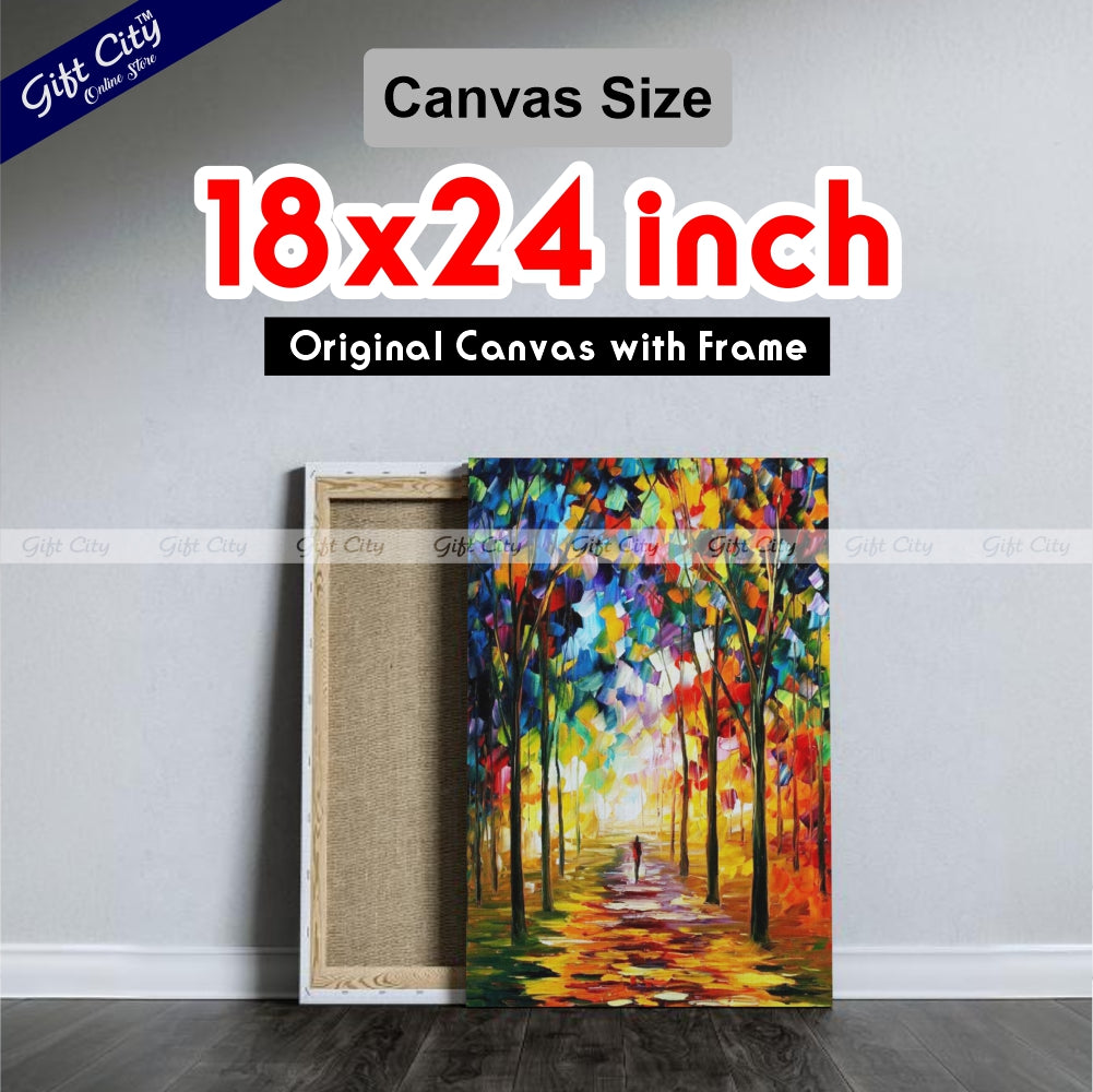 Forest Palette Knife Oil Painting - Gift City