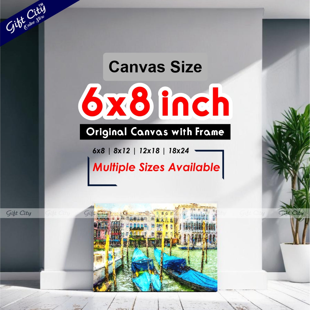 Lake View Art Canvas Painting Digital Art for Home Décor - Gift City