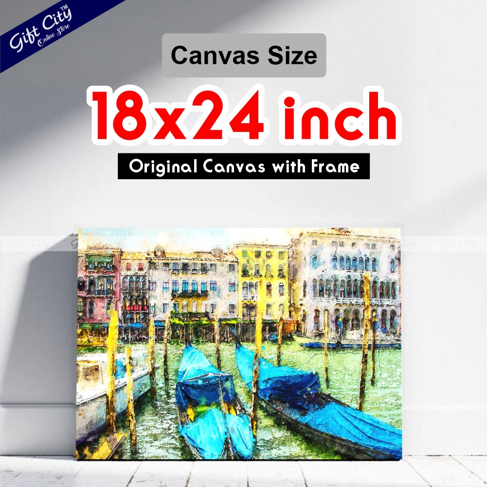 Lake View Art Canvas Painting Digital Art for Home Décor - Gift City