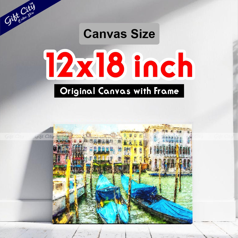 Lake View Art Canvas Painting Digital Art for Home Décor - Gift City