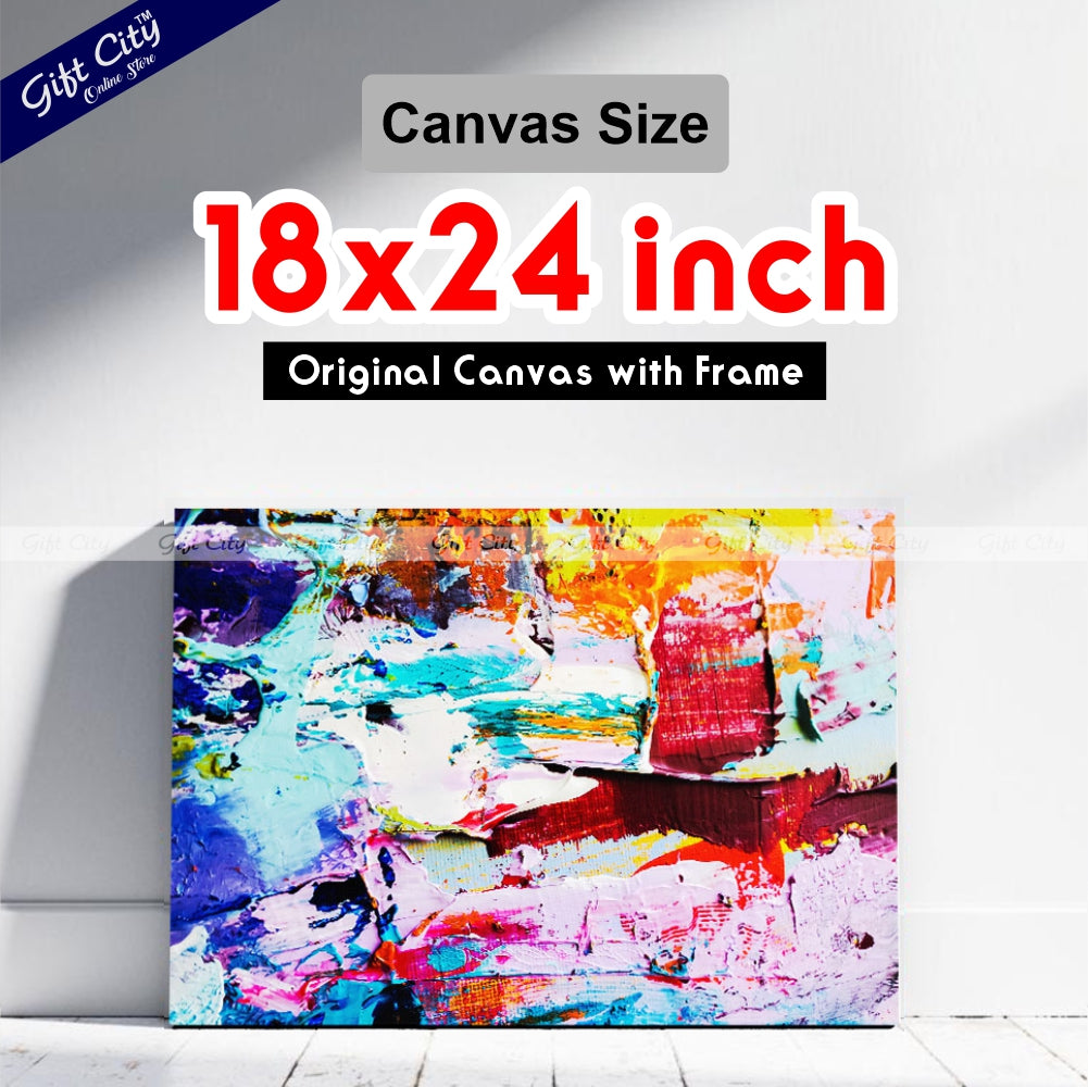 Messy Abstract Paint Canvas Painting - Gift City