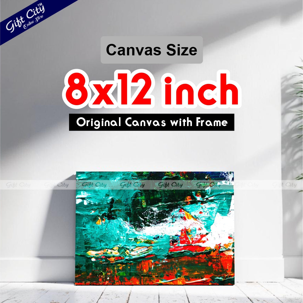 Acrylic Paint Multi Colored Abstract Art Canvas Painting - Gift City