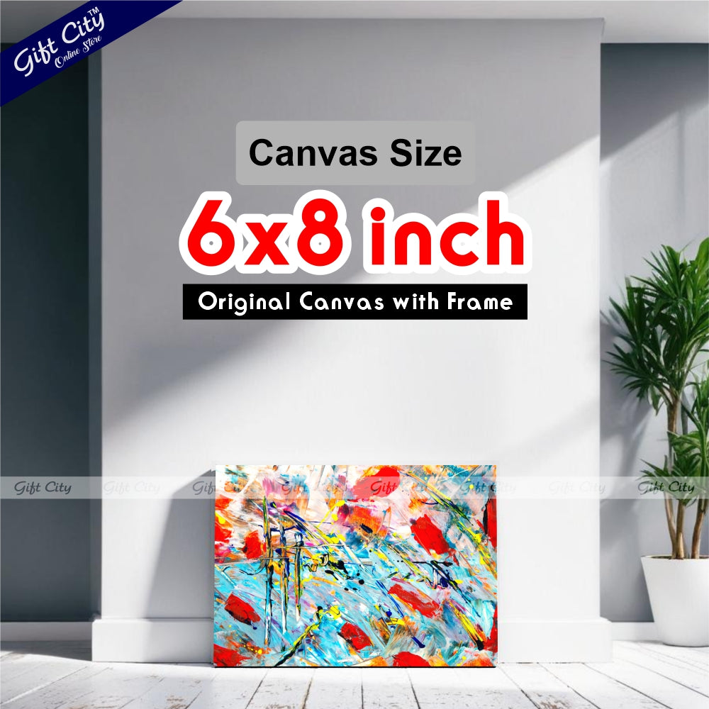 Multicolor Abstract Canvas Painting - Gift City
