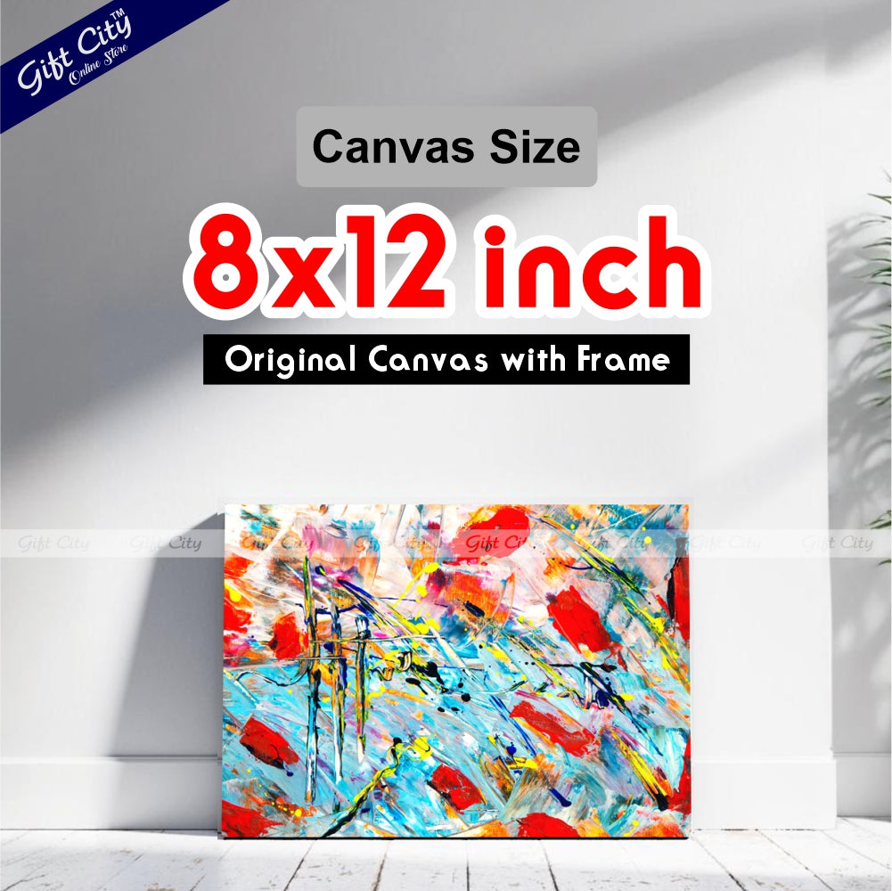 Multicolor Abstract Canvas Painting - Gift City