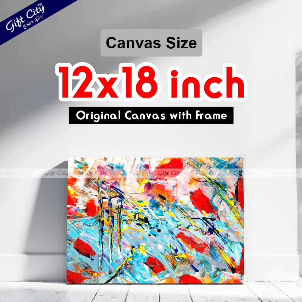 Multicolor Abstract Canvas Painting - Gift City