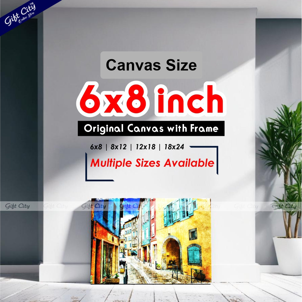 Street View Canvas Painting Wall Hanging - Gift City