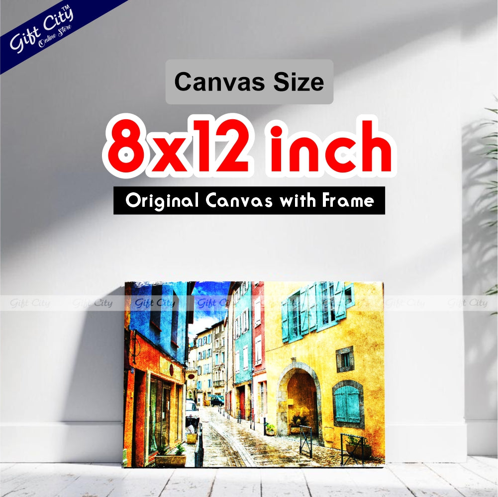 Street View Canvas Painting Wall Hanging - Gift City