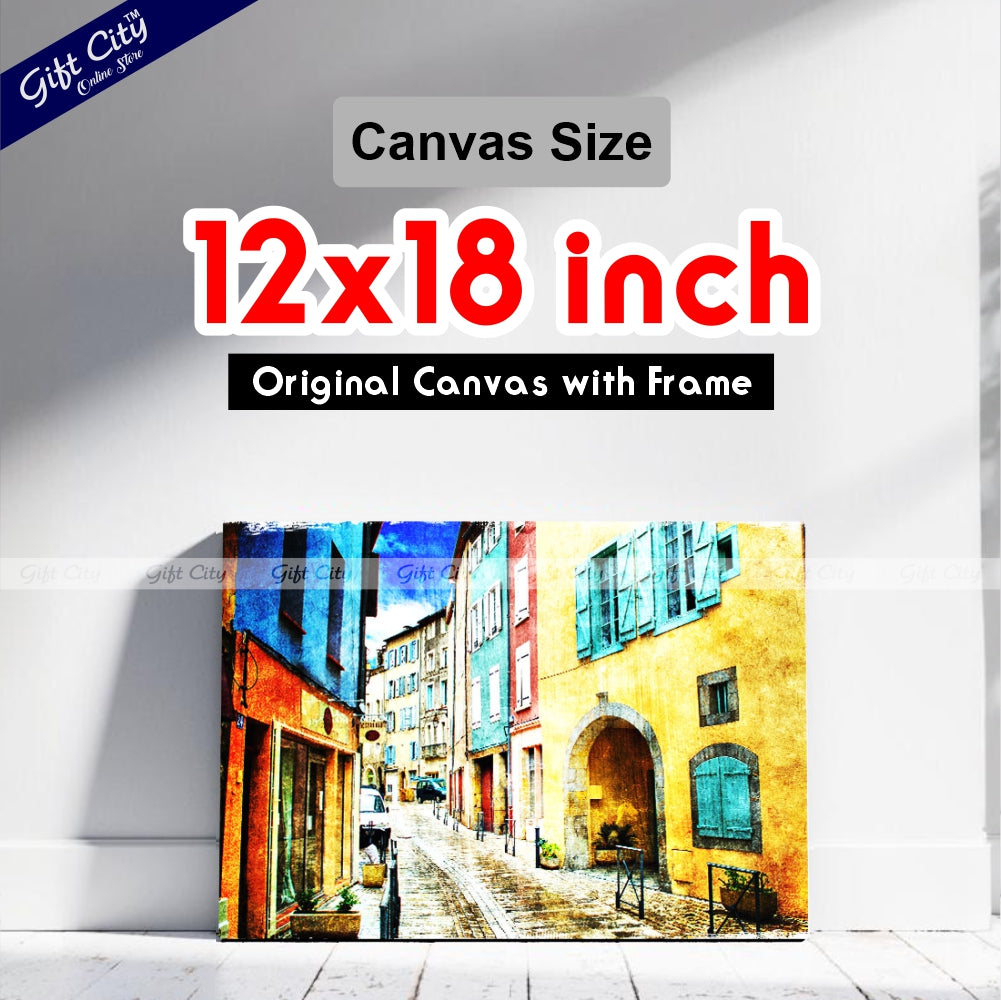 Street View Canvas Painting Wall Hanging - Gift City