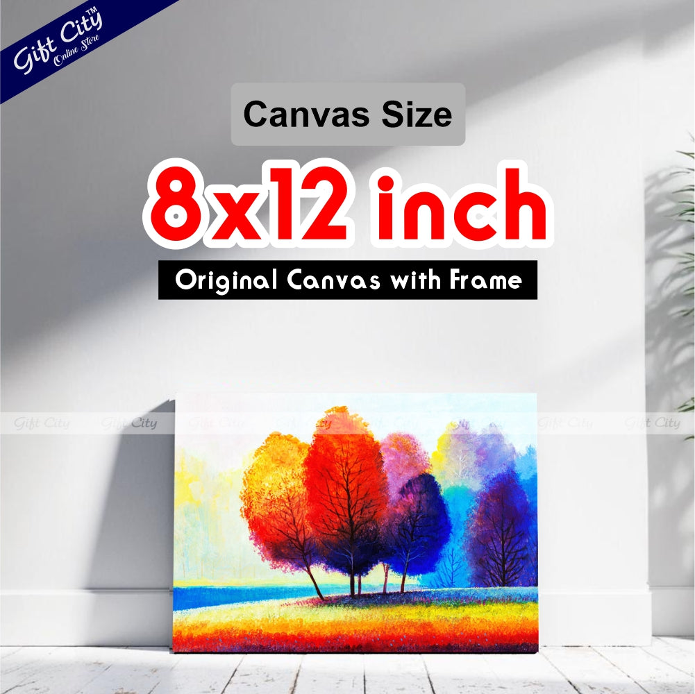 Summer illustration Abstract Art Canvas Painting Wall Hanging - Gift City