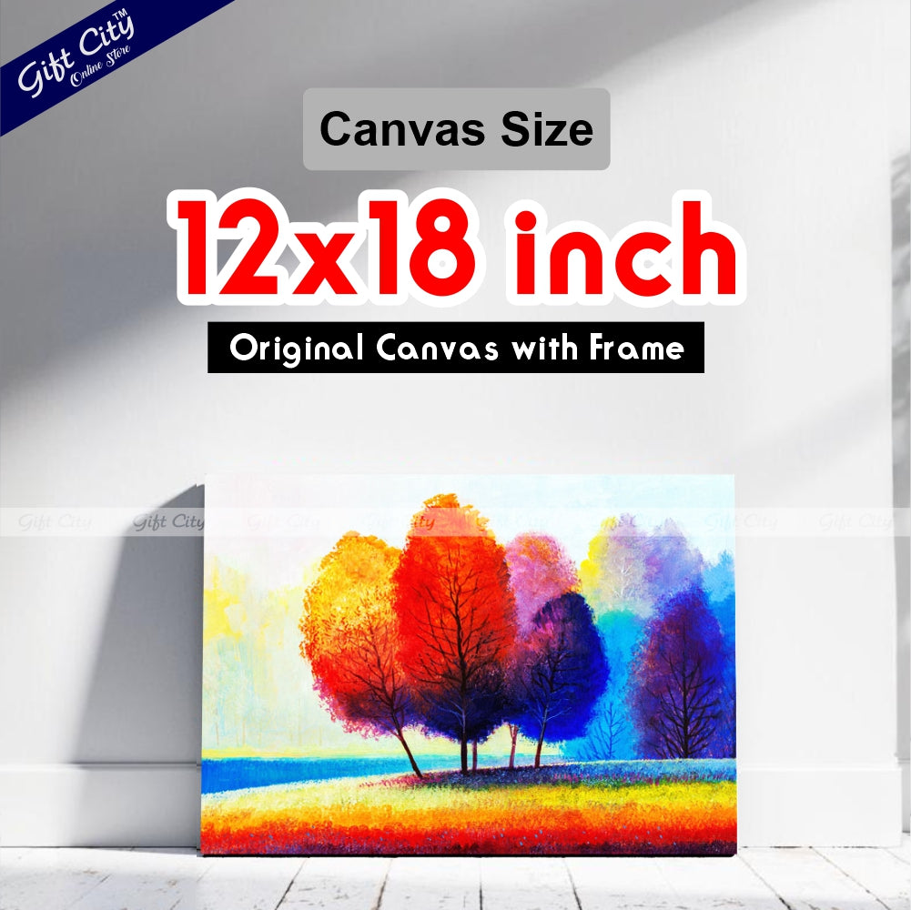 Summer illustration Abstract Art Canvas Painting Wall Hanging - Gift City