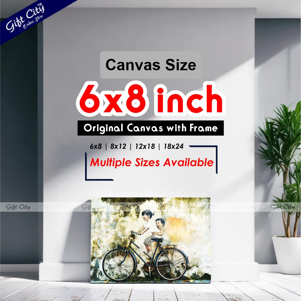 Two Brother Relationship Happiness Canvas Painting Wall Hanging - Gift City