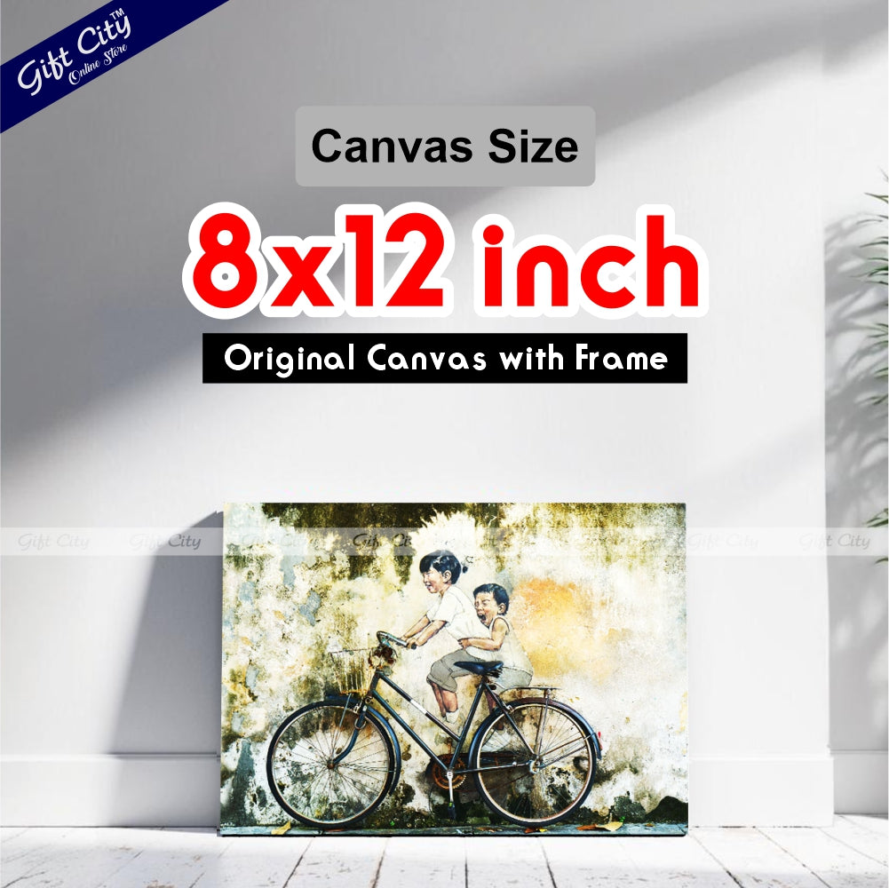 Two Brother Relationship Happiness Canvas Painting Wall Hanging - Gift City