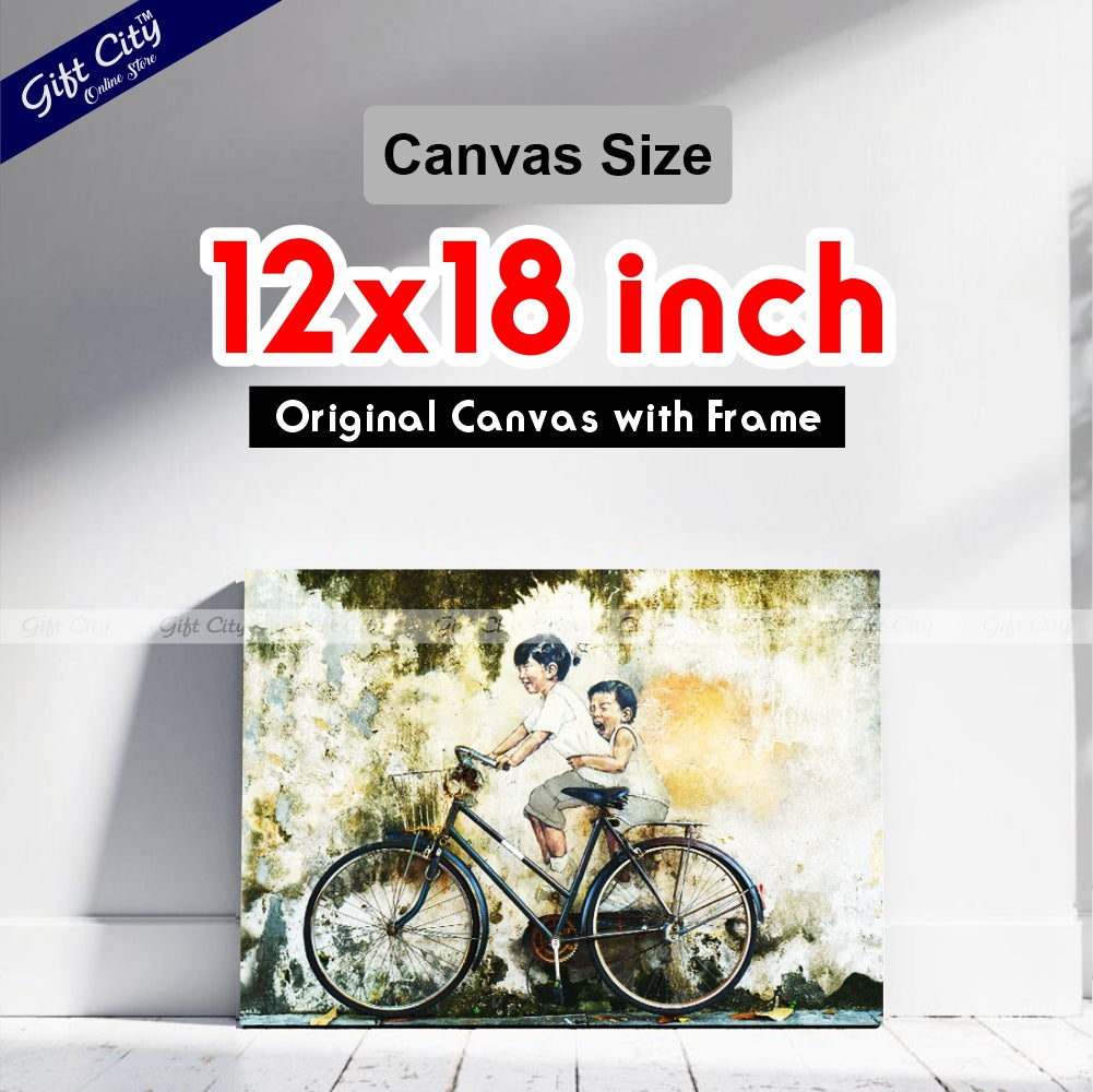 Two Brother Relationship Happiness Canvas Painting Wall Hanging - Gift City