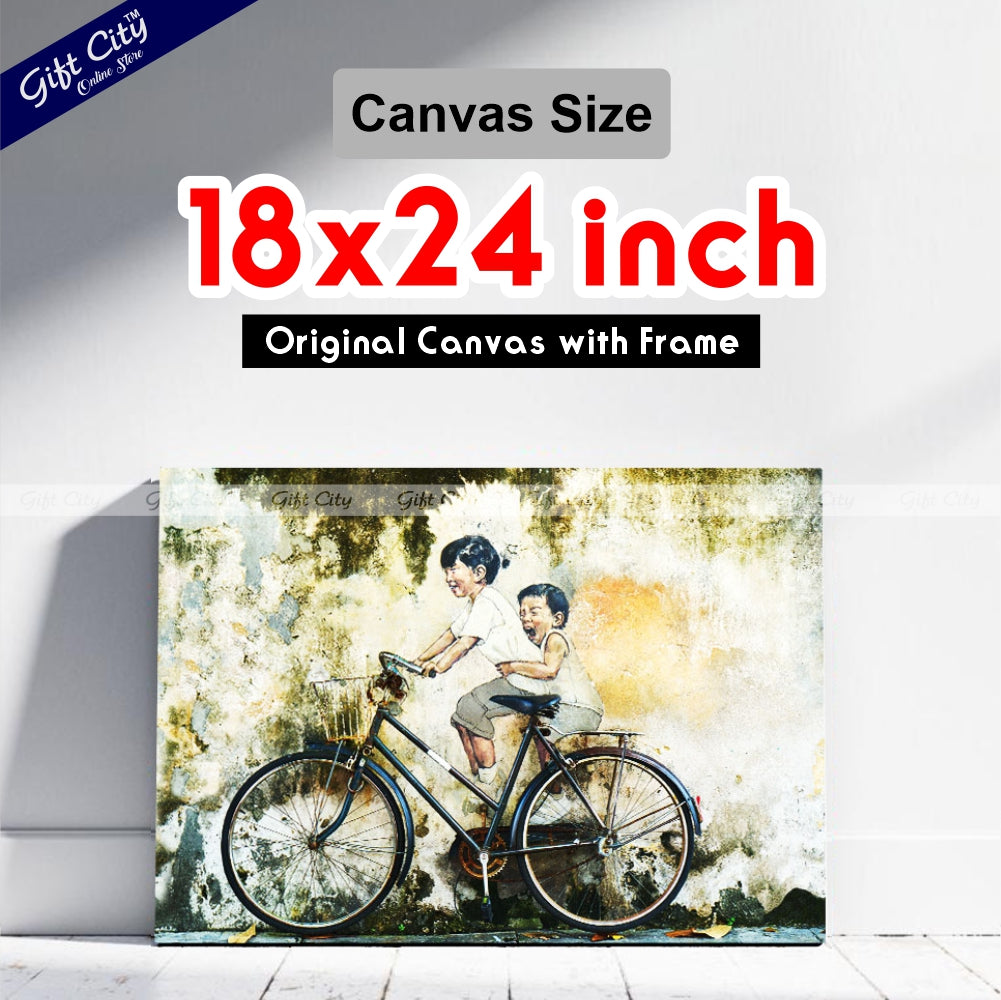 Two Brother Relationship Happiness Canvas Painting Wall Hanging - Gift City