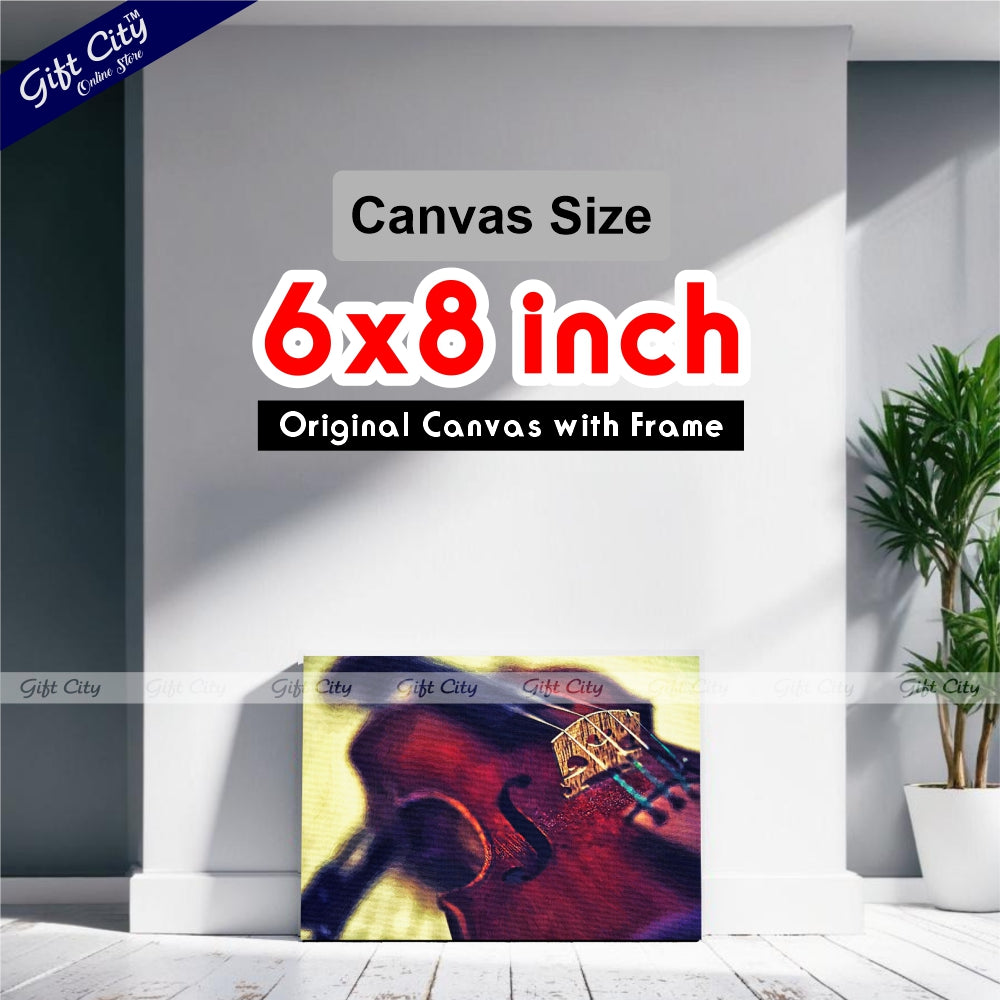 Violin on Canvas Painting Wall Hanging - Gift City