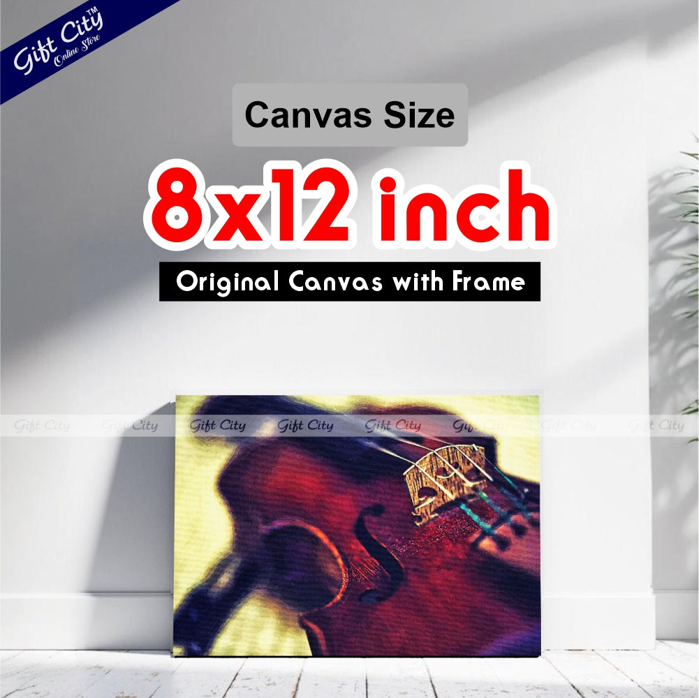 Violin on Canvas Painting Wall Hanging - Gift City